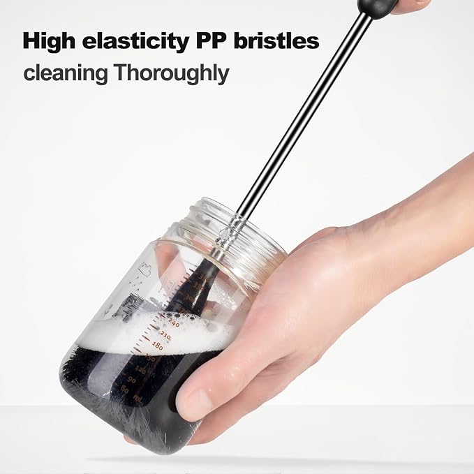Bottle Brush, 15 Inches Stainless Steel Long Handle Baby Bottle Scrub Cleaning - Image 2