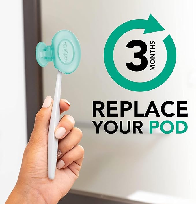Steripod Clip-On Toothbrush Protectors, Peppermint Scent, Keeps Toothbrush Clean - Image 3