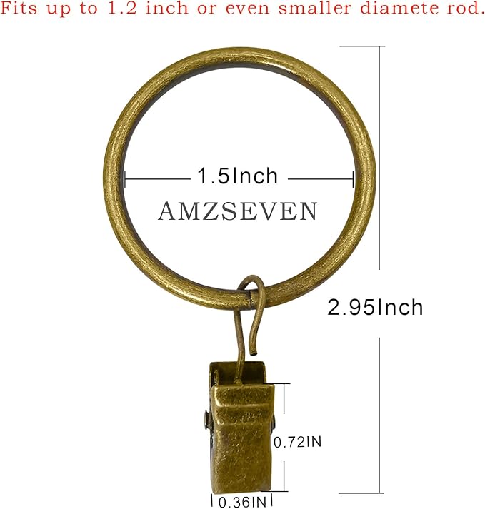 100 Pack Metal Curtain Rings - Image 2