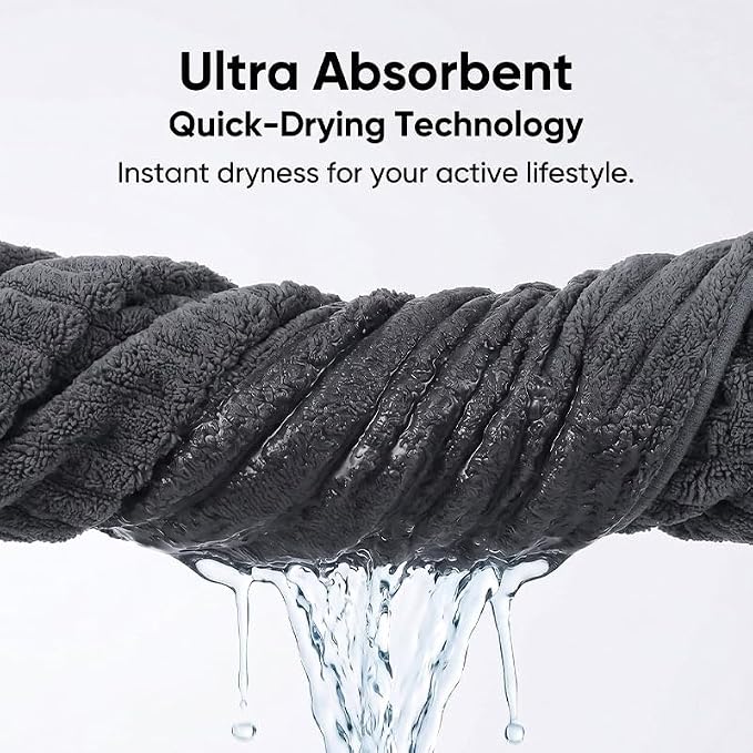Luxury 3-Piece Quick-Dry Bath Towel Set – Ultra Soft Microfiber Towels | Hand - Image 8