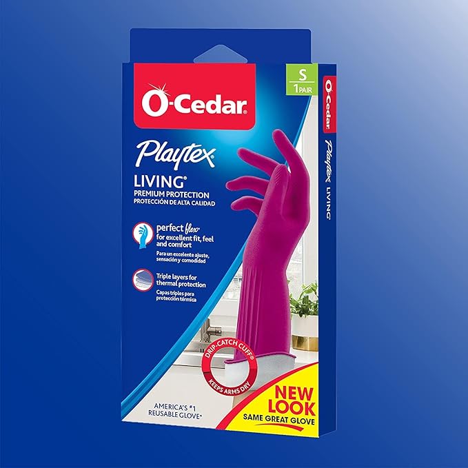 Playtex Living Reuseable Rubber Cleaning Gloves, Premium Protection Reusable - Image 5