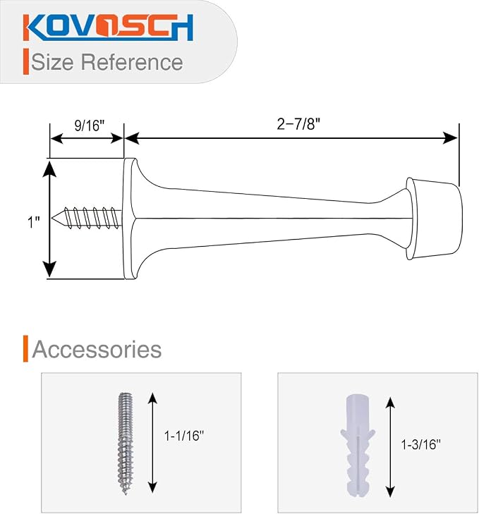 10 Pack Solid Rigid Door Stops - Image 3