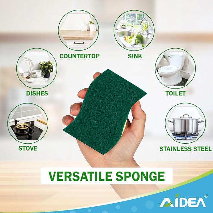 AIDEA Sponges Kitchen-24Count, Heavy-Duty Scrub Sponges, Sponges - Image 6