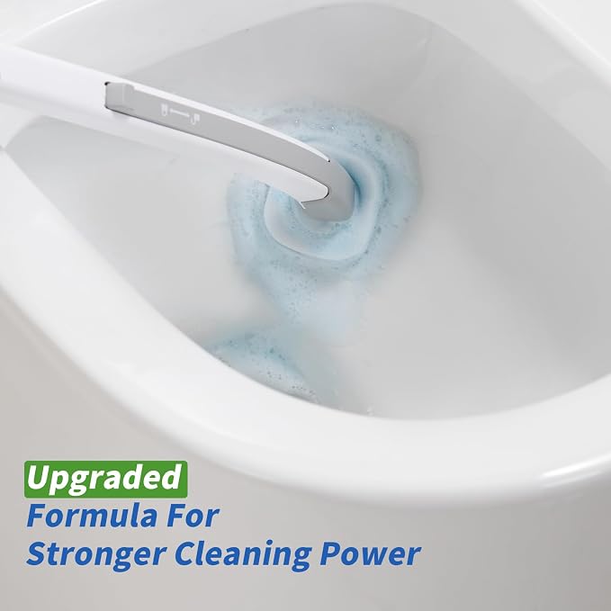 Disposable Toilet Brush 2 Pack- Toilet Bowl Cleaner, Toilet Cleaning Supplies - Image 2