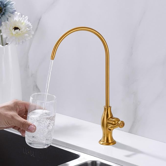 Delle Rosa Brushed Gold Drinking Water Faucet, Commercial Water Filtration - Image 5