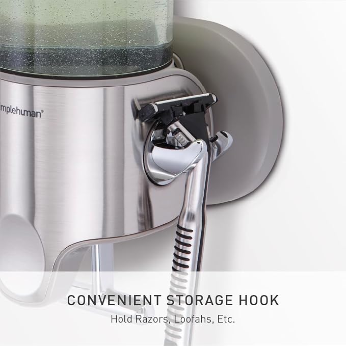 simplehuman Wall Mount Pumps, Twin 15 fl. oz. Shampoo & Soap Dispenser - Image 5