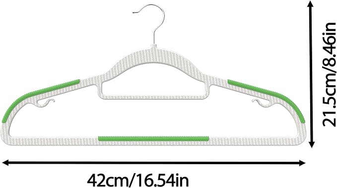 60 Pack Heavy Duty Plastic Hangers, Non Slip Clothes Hangers - Image 2