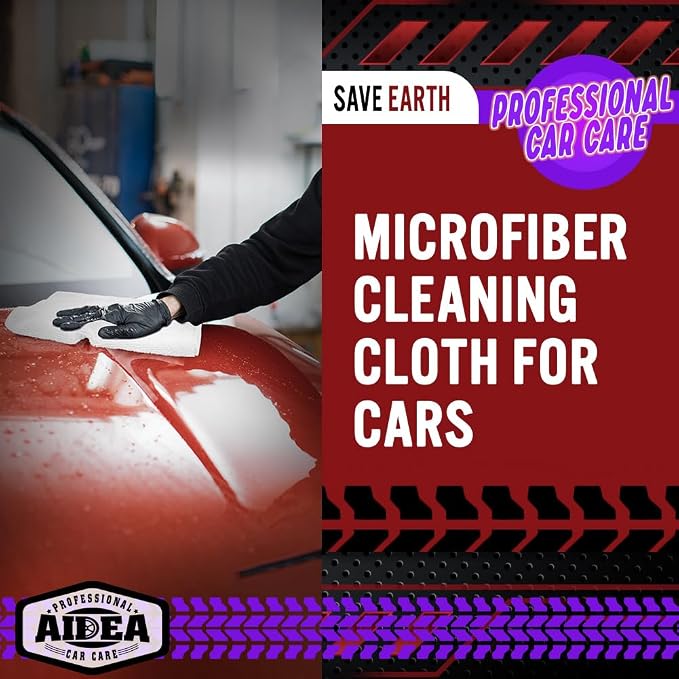 AIDEA White Microfiber Cleaning Cloth 150PK, Cleaning Rags 12×12" | Microfiber - Image 4