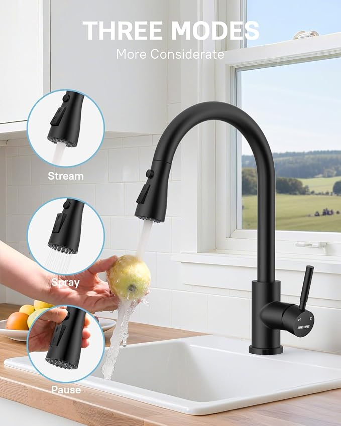 WEWE Pull-Down Kitchen Faucet - Image 3