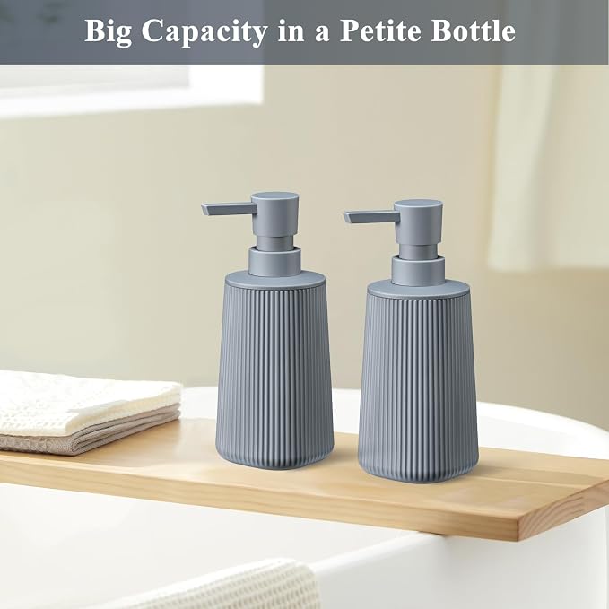 Gray 2 Pack Hand Soap Dispensers Set | - Image 3