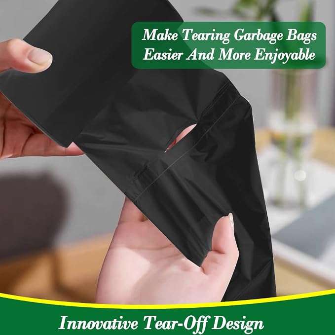 Hommaly 2.6 Gallon 200 pcs Small Black Trash Bags, Strong 2.5 Gallon Garbage - Image 7