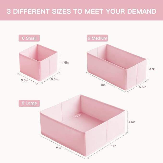 Drawer Organizer Clothes, 21 Pack Dresser Organizer - Image 4