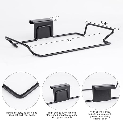 2 Pcs Large Stainless Steel Trash Bag Holder - Image 2