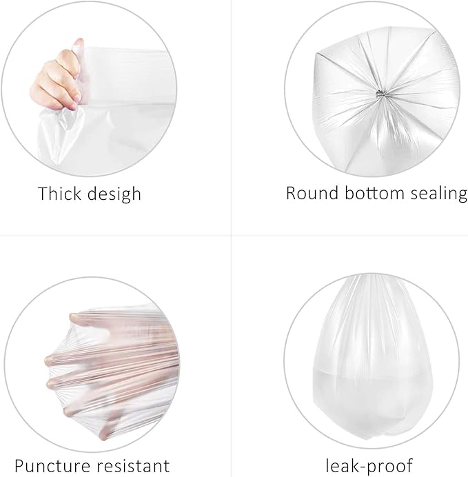 13 Gallon 100 Counts Strong Tall Kitchen Trash Bags Garbage Bags by RayPard - Image 4