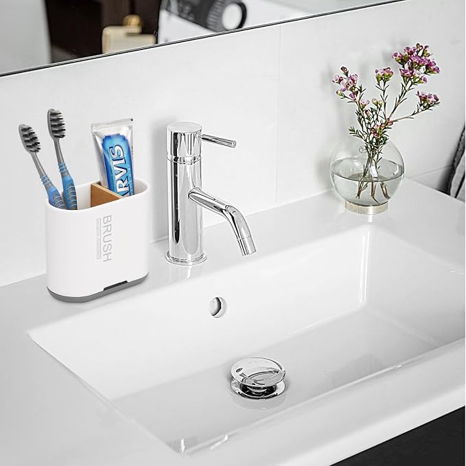 2 Pack Toothbrush Holders for Bathrooms, Bathroom Accessories | 2 Slots - Image 6