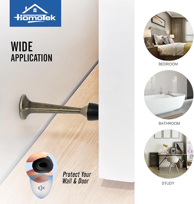HOMOTEK 8 Pack Heavy Duty Solid Rigid Door Stop - Image 6