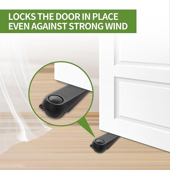 Door Stoppers for Bottom of Door, 2 Pack 3.9", Rubber Door Stopper Wedges - Image 6