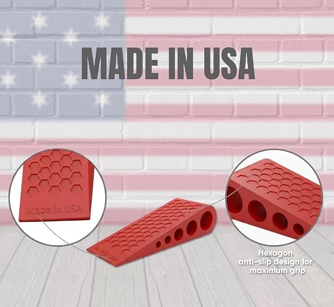Door Stoppers Red for Bottom of Door Premium Floor Rubber Door Stop Wedge Made - Image 3