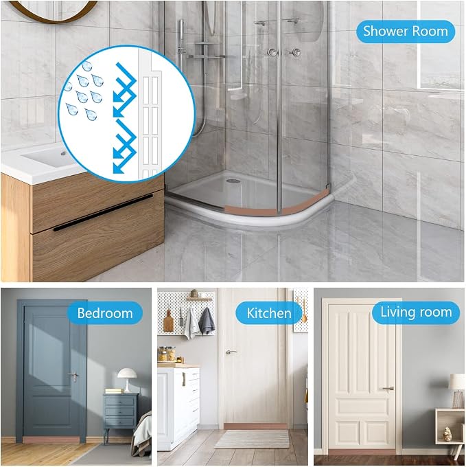 Ainiv Door Draft Stopper Under Door Seal, Adhesive Under Door Sweep Weather - Image 9