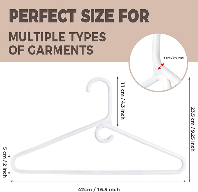 Quality White Plastic Hangers 30 Pack - Image 4
