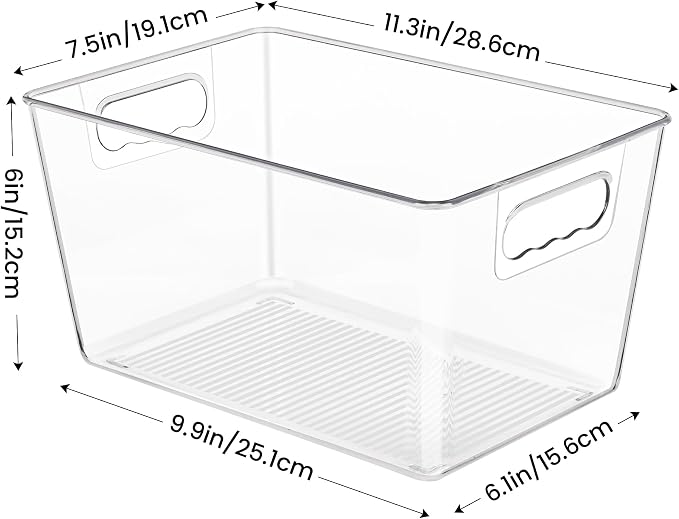 YIHONG Clear Pantry Storage Organizer Bins, 20 Pack Plastic Food Storage Bins - Image 2