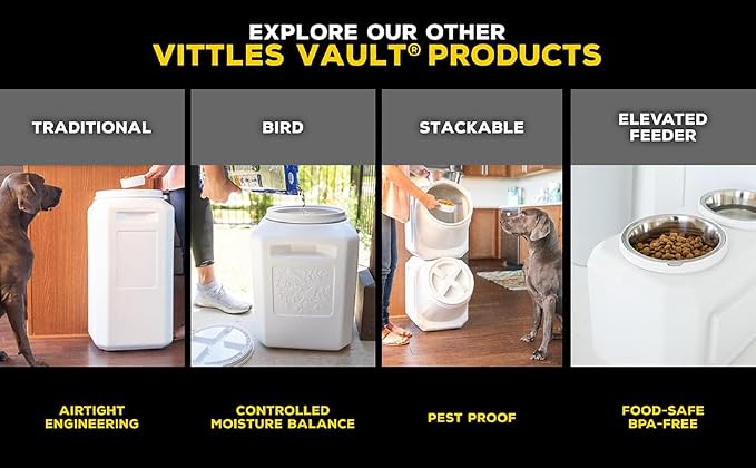 Vittles Vault Airtight Pet Food Storage Container + Scoop, Fits Up to 35lbs | - Image 13