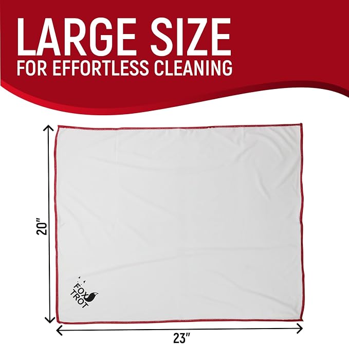 Fox Trot Large Microfiber Polishing Cloths | Streak Free, Lint Free Shine and - Image 3