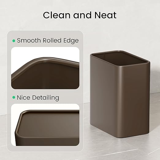 Cesun Small Bathroom Trash Can, 2.1 Gallons, Under Sink Wastebasket, Stainless - Image 5