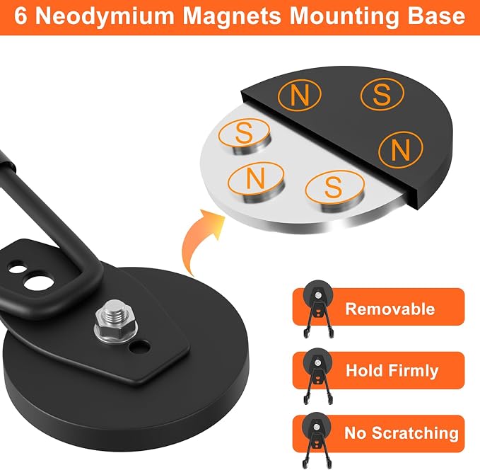 ENUODA Strong Magnetic Hooks Heavy Duty Upgraded Large Magnets - Image 7