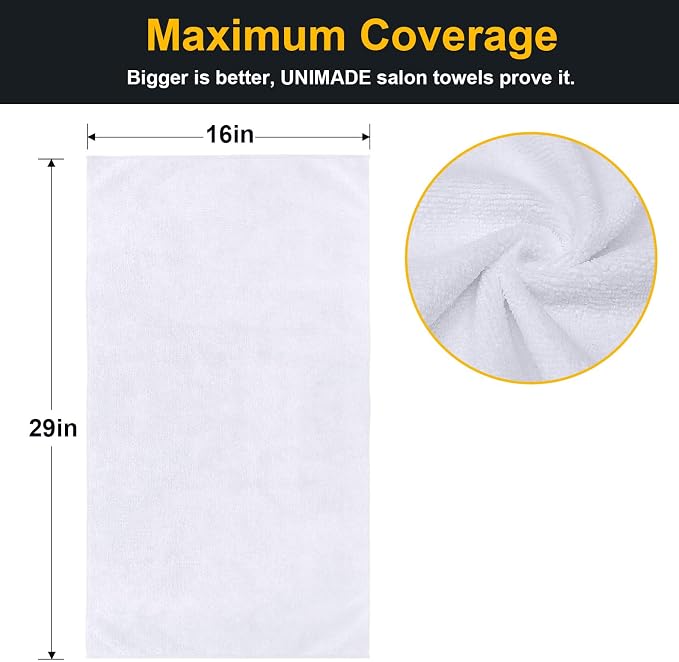 Salon Towels 2 Pack, Super Soft Microfiber Hand Towel | Highly Absorbent - Image 2