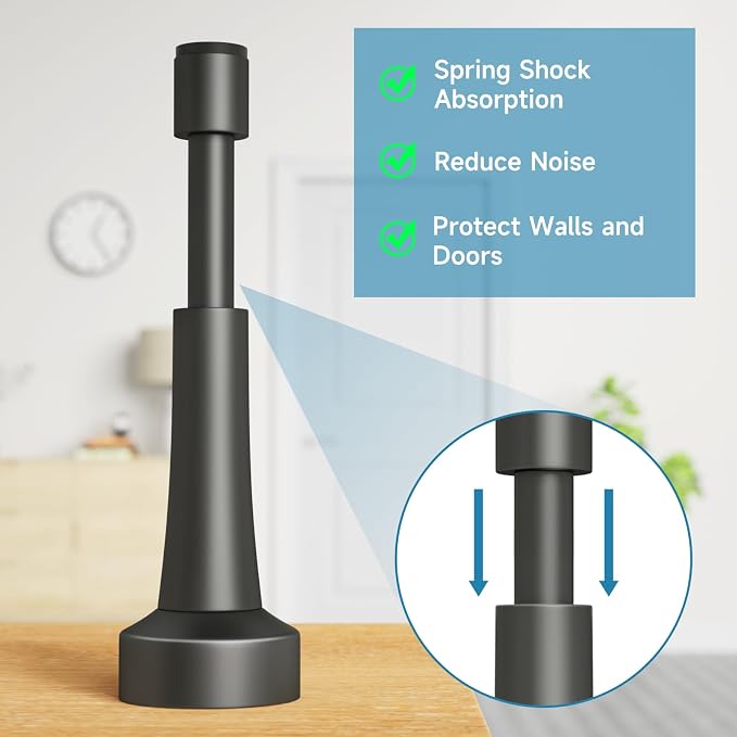 4PCS Spring Door Stoppers for Wall - Image 2