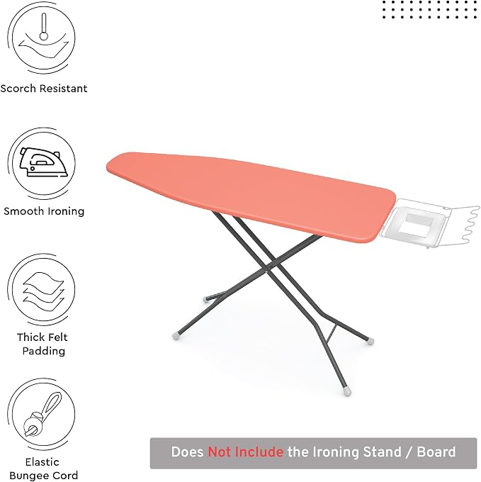 Encasa XO Ironing Board Cover and Pad, Medium 42"x14" - Image 2