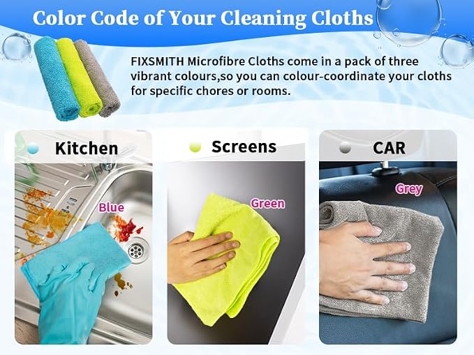 FIXSMITH Shop Towels-800 Pack, 12 x 16 in Microfiber Cleaning Cloth, Highly - Image 2