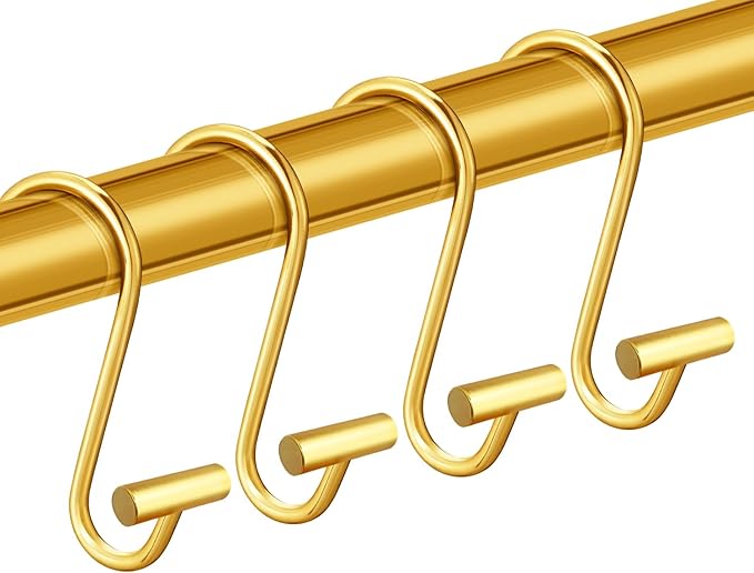 CHICTIE Gold Shower Curtain Hooks Rings, Decorative Shower Curtain Rings by CHICTIE