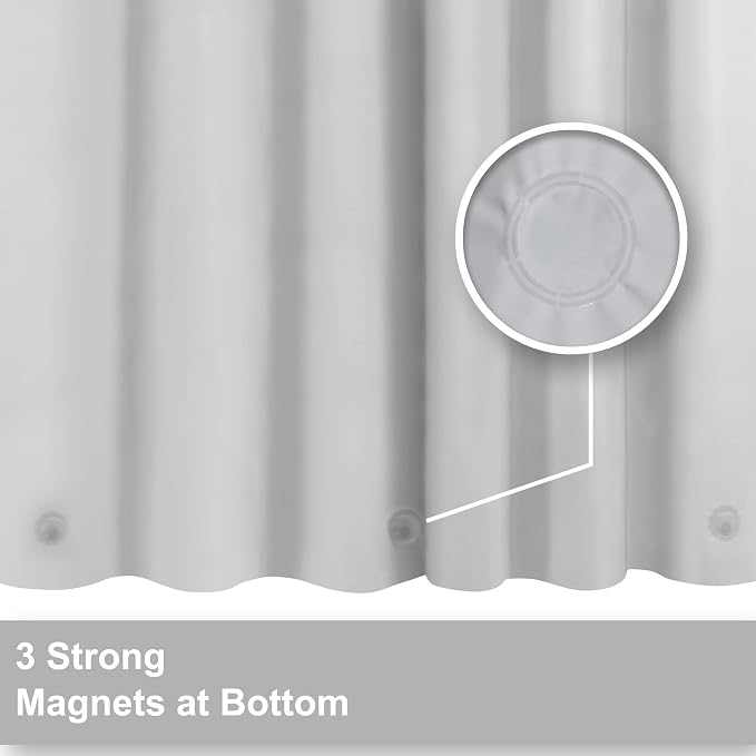 Barossa Design Gray Silver Long Shower Curtain Liner 72x78 - Image 2