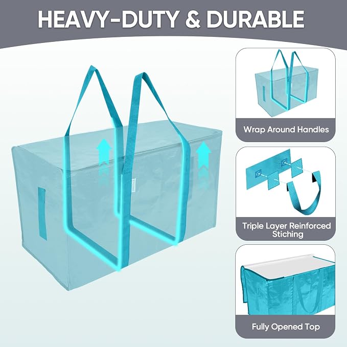 TICONN 2 Pack Extra Large Moving Bags Heavy Duty - Image 3