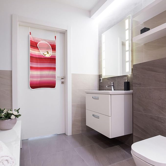 1PC Hanging Laundry Hamper Bag Over the Door Laundry Hamper Wall Hamper Large - Image 7