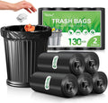 2 Gallon 130 Counts Small Trash Bags Garbage Bags by RayPard, fit 6-7.5 Liter by RayPard