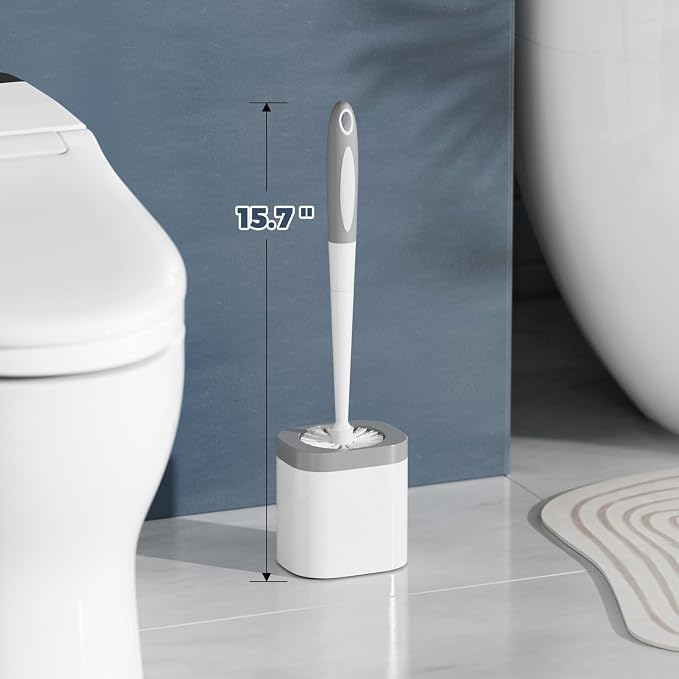 Holaloha Toilet Brush and Holder Set, Space Saving, 2 Pack, Ergonomic Silicone - Image 6