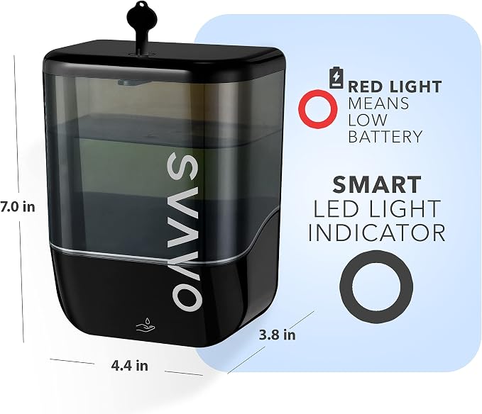 SVAVO Automatic Soap Dispenser Touchless, Hand Sanitizer Dispenser Wall Mount - Image 3