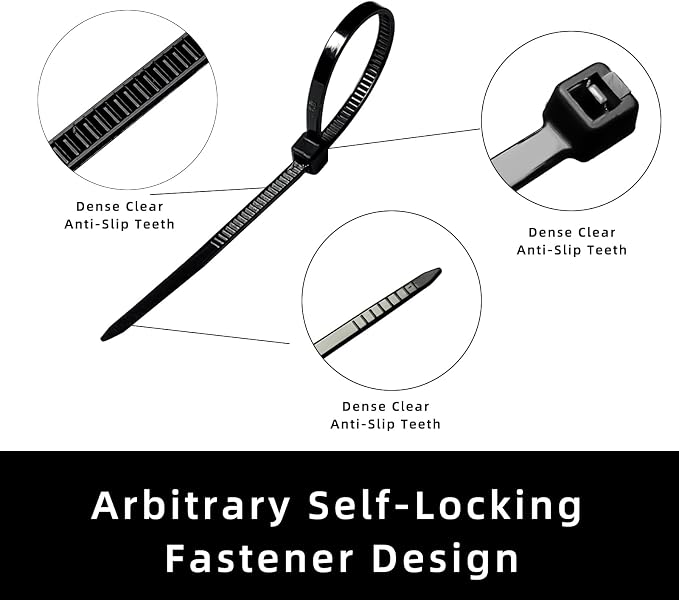 Cable Zip Ties, 4 Inch Self Locking Cable Ties, Self-Locking Wire Ties used - Image 4