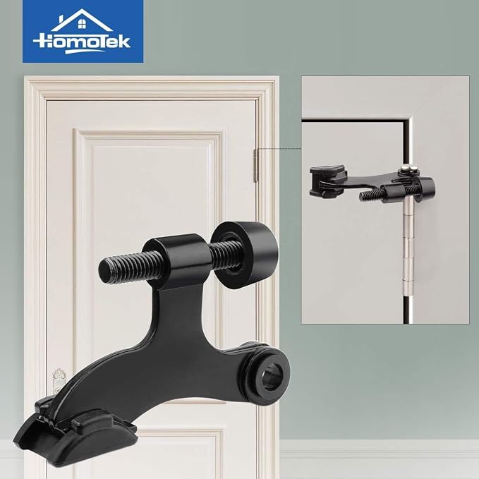 HOMOTEK 48 Pack Hinge Pin Black Door Stopper, Adjustable Deluxe Heavy Duty Door - Image 5