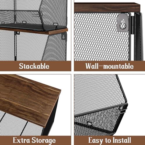 3-Pack Stackable Wire Basket - Image 4