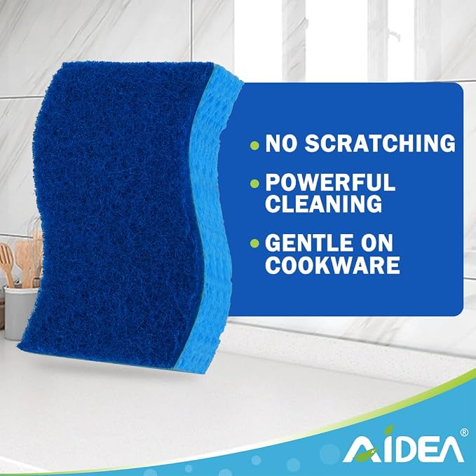 AIDEA Sponges Kitchen, Dish Sponges, Non-Scratch Scrub Sponge | Cleaning Sponge - Image 4