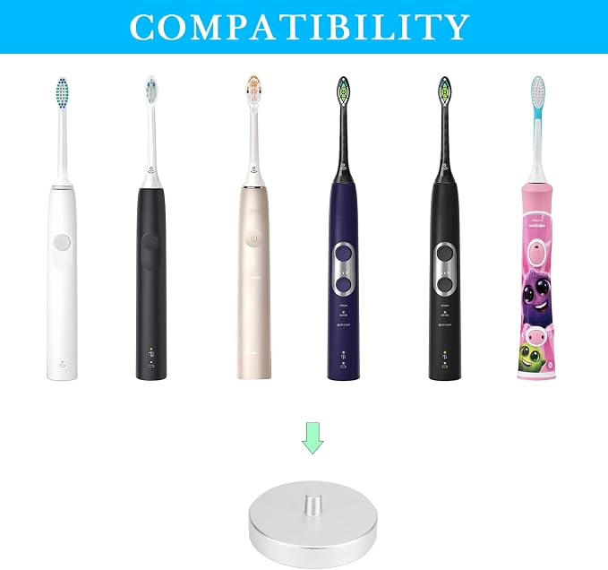 2Pack Silver Electric Toothbrush Holder - Image 4