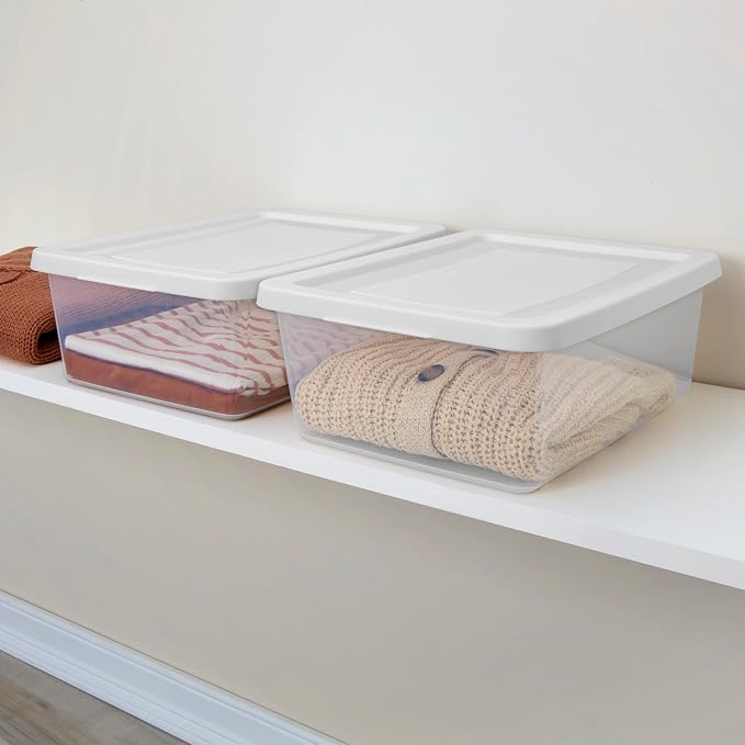 Sterilite Storage Box Stackable Tote, 12 Quart, 60 Pack - Image 5