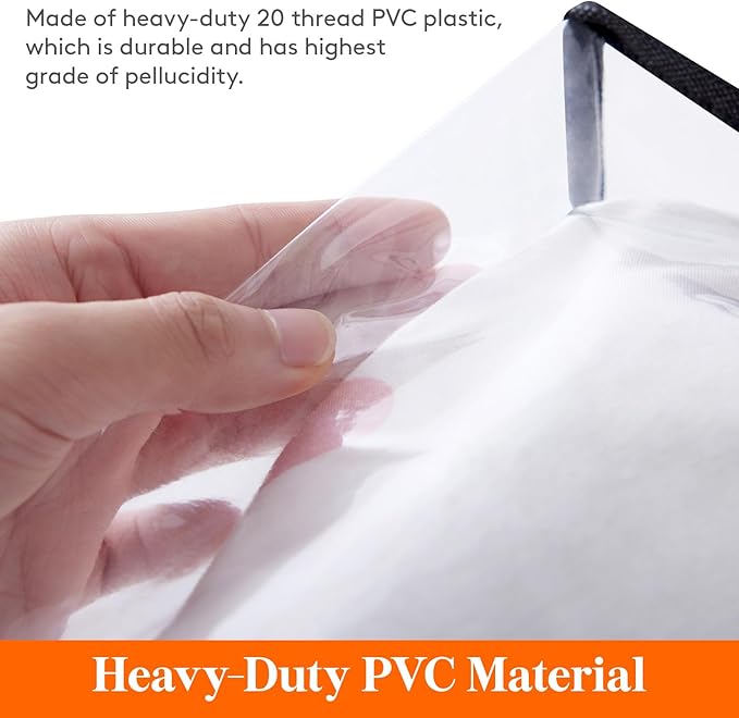 Lifewit 2 Pack Clear Clothes Storage Bags, 95L Plastic Blanket Storage Bag - Image 2