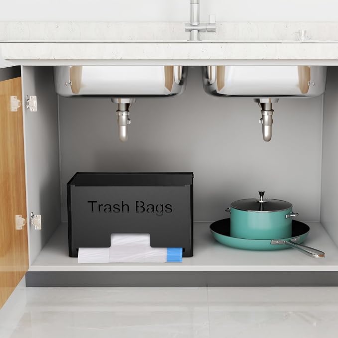 STWWO Large Trash Bag Holder Dispenser | Metal Garbage Bag Dispenser Roll Holder - Image 7