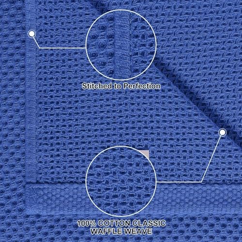 Homaxy 8 Pack 100% Cotton Kitchen Towels and Dishcloths Set - Image 2