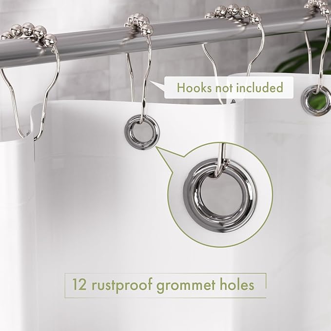 AmazerBath Extra Long Shower Curtain Liner, 72x84 Plastic White Shower Liner - Image 4
